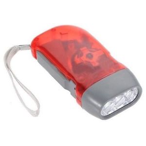 TORCIA CON DINAMO MINI LAMPADA RICARICABILE PORTATILE 3 LED LUCE EMERGENZA
