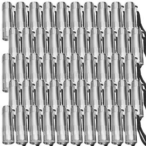 LOT OF 180 Wholesale Superbright Silver 9-LED Flashlight Torch Light Lamp