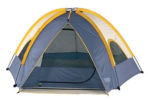 Wenzel Alpine 2.6m x 2.4m Dome Tent (Light Grey/Blue/Gold). Huge Saving