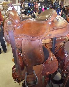 16" USED PULLMAN ROVER REINING WESTERN SADDLE 3 1065 9