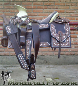 15" Montura Charra Mexican Charro Saddle -C02