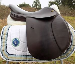 Gorgeous 16.5" Wide Exselle Close Contact Jumping English Saddle Crosby W Brown