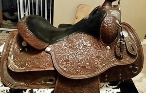 Circle Y Fully Tooled Richard Shrake Resistance Free Equitation Show Saddle
