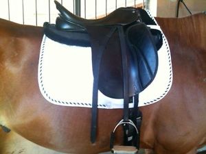 Custom Saddlery Brand Dressage 18" Saddle, Adjustable Tree, Black