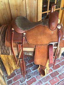 ***NEW-MARTIN SADDLERY COWHORSE-TX DALLY 16" CUSTOM MADE Saddle w/Air Ride Pad