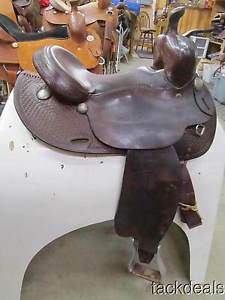 R Brooks of Pheonix AZ 14" Ranch Cutting Work Saddle Used