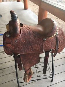 15" Martin Roping Saddle with Back Cinch FQHB EUC