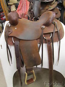 Teskeys Youth Ranch Roping Saddle 13" USA Custom Model Lightly Used