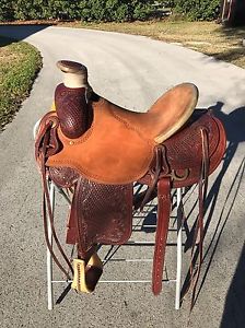 burns custom ranch saddle