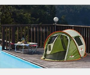 5-6 Persons Green Camping Hiking Tent POP UP Outdoor Waterproof *
