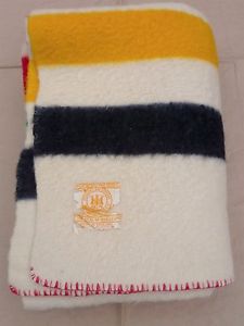1930 Era Hudson's Bay England Wool 3.5 Point Wool Bed Cabin Den Blank 59.5"X80"