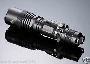 Aluminum Alloy Black Bright Light Long Shots Waterproof Flashlight Torch Lamp