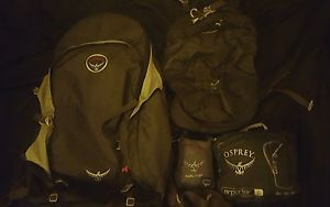 Osprey Farpoint 70 w/ daypack, Airport Bag, and Rain Cover