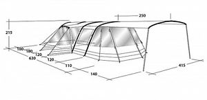 Outwell Montana 6SA - Modell 2016 Familienzelt Tunnelzelt 6-Personenzelt