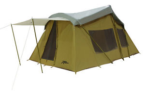 NEW 16' x 10' CANVAS BASE CAMP TENT w/Custom FLY Cover by TREK