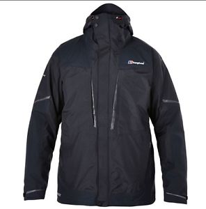 Men's XL Mera peak Goretex Jet Black Jacket Coat Waterproof Windproof RRP £250