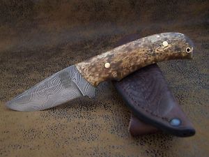 EXKLUSIVES CUSTOMS Zlatoust Damast Messer Outdoor / Jagdmesser 180 Lagen HRC-60