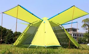 3-4 Persons POP UP 1'S Double Lining Outdoor Waterproof Camping Hiking Tent #