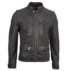 Gipsy Giacca In Pelle Uomo Biker Pelle Giacca nera Terry M0008960 01
