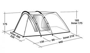 easy camp Cyber 500 - Modell 2016 Familienzelt 5-Personenzelt Campingzelt