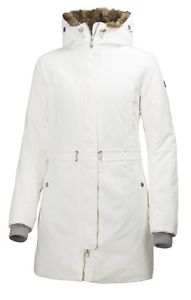 Helly Hansen W Luna Parka Jacket Off White RRP £300 NEW
