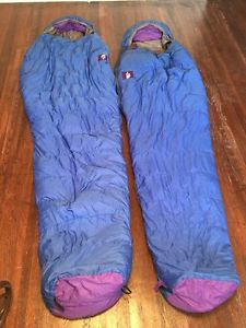 (2) The North Face Blue Kazoo Down Sleeping Bags