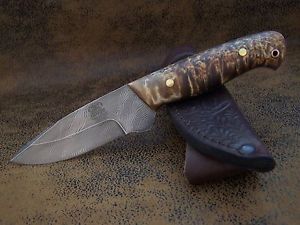 EXKLUSIVES CUSTOMS Zlatoust Damast Messer Outdoor / Jagdmesser 180 Lagen HRC-60