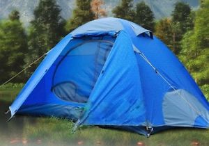 Blue 2-3 Persons Multi-function Family Outdoor Waterproof Camping Hiking Tent #