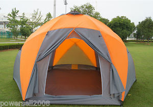 6-8 Persons Double-layer Hexagonal Caulking Tent + Moisture-Proof Pad
