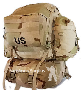 MOLLE II Desert Rucksack DCU camo  with 2 Sustainment pouches and cover US Army