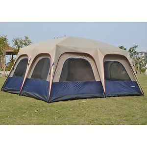 Outdoor tent 6-12 Person 3-Room Large Double-layer Waterproof Tents High quality