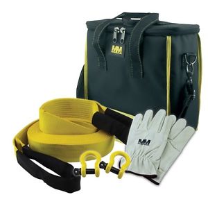 4WD Recovery Kit 5 Piece, 11t Snatch Strap, 2 x 3.5t Bow Shackles, Bag & Gloves