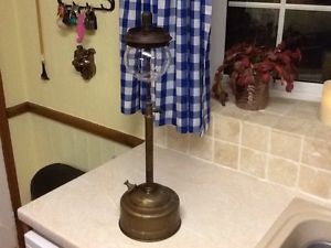 PORK PIE LONG STEM TILLEY TABLE LAMP WITH 182 ONION GLOBE.
