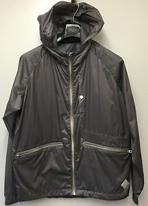 Paul Smith IMPERMEABILE CON CAPPUCCIO giacca in Grigio & Bianco Taglia M Pit Pit