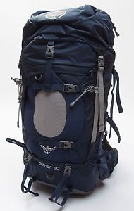 Men's Osprey Packs AETHER 70 Backpack Dark Midnight Blue Hiking Size S Small