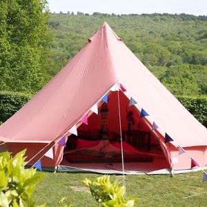 Boutique Camping Bell Tent 5m Red