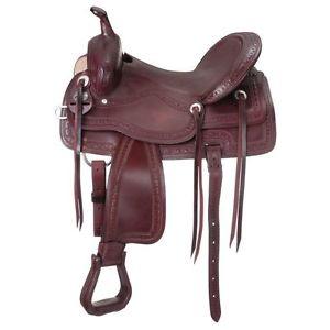 Tough-1 Saddle Blackwell Hardseat Trail Horse Tack 15