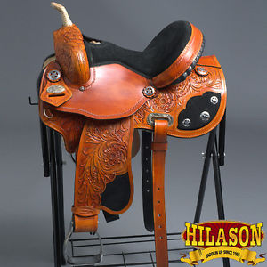 TT203BEG1-F HILASON FLEX-TREE WESTERN BARREL RACING TRAIL RIDING SADDLE 15