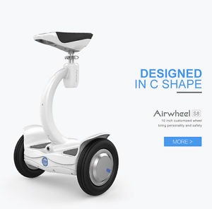 Airwheel S8 - Electric Scooter sitting or standing 2x battery capacity / WHITE /