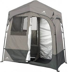 Shower Utility Shelter 2-Room Instant Privacy 5-Gallon Solar Heated Portable