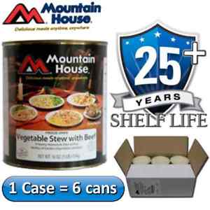 6 #10 Cans Case - Mountain House Vegetable Beef Stew Case - Freeze Dried Food