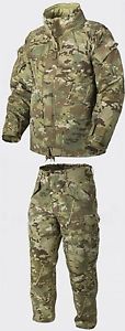 HELIKON TEX US ECWCS CAMOGROM Cold Weather Nässeschutz Hose Jacke / Large