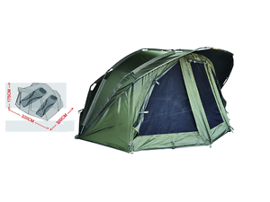 Bivvy Tente carp 2 2 personnes Tente de pêche 320 x 300 x 175cm