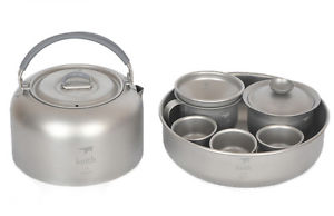Keith Titanium Tea Cup Camping Water Kettle Outdoor Travel Tea set 365g KA100