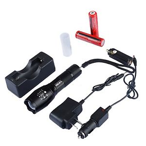 Handysmart CREE XML T6 LED Flashlight Kit 5 Mode Zoomable Torch with Battery ...