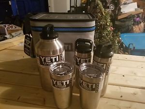 Yeti Hopper Flip PLUS 2 20oz, 2 18oz, 1 64oz Rambler tumblers and bottles NEW