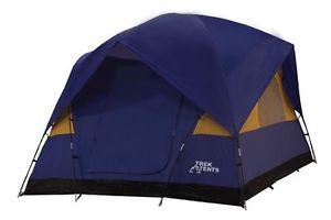 Trek Tents 233 Geo Dome Tent, 10 x 8-Feet, Blue/Yellow