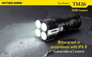 Nitecore TM26 4*XM-L 3500lm Strong Light LED Flashlight Waterproof camping lamp