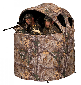Ameristep 1RX2C029 Deluxe 2 Person Tent Chair Blinds, Realtree Xtra