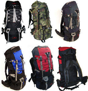 Case Lot 6 Wholesale 7000ci Internal frame Camping Hiking Backpack Bag-LM039